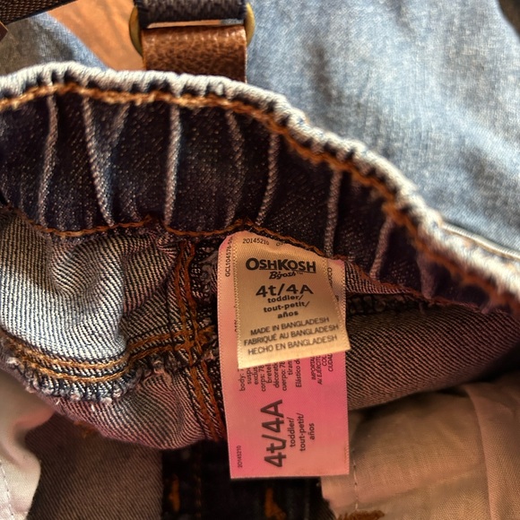 Oshkosh blue jeans with suspenders - Picture 3 of 6